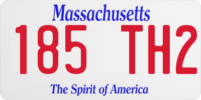 MA license plate 185TH2