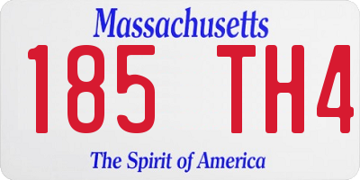 MA license plate 185TH4