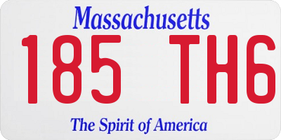 MA license plate 185TH6
