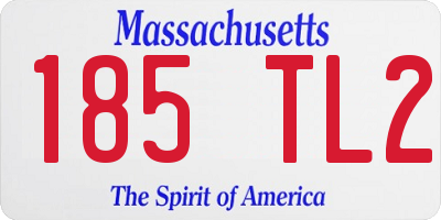 MA license plate 185TL2