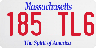 MA license plate 185TL6