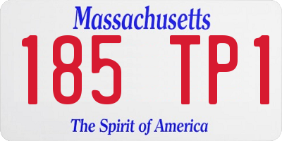 MA license plate 185TP1