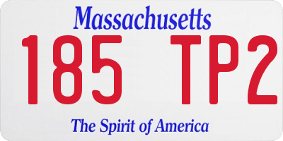 MA license plate 185TP2