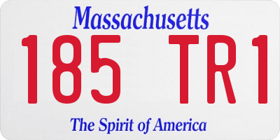 MA license plate 185TR1