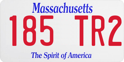 MA license plate 185TR2