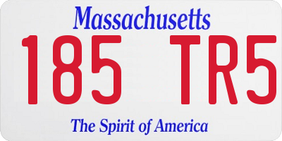 MA license plate 185TR5