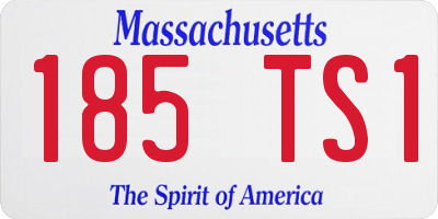 MA license plate 185TS1
