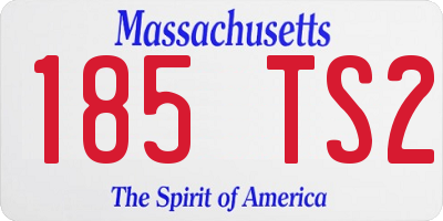 MA license plate 185TS2