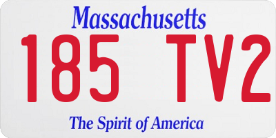 MA license plate 185TV2