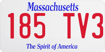 MA license plate 185TV3