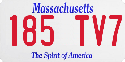 MA license plate 185TV7