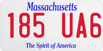 MA license plate 185UA6