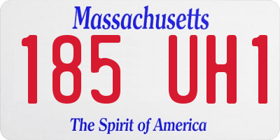 MA license plate 185UH1