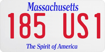 MA license plate 185US1