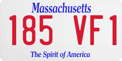 MA license plate 185VF1