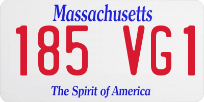 MA license plate 185VG1