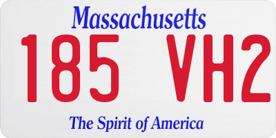 MA license plate 185VH2