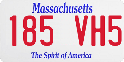 MA license plate 185VH5