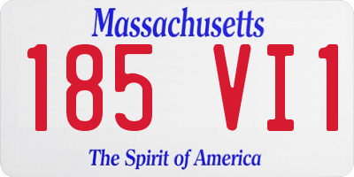 MA license plate 185VI1