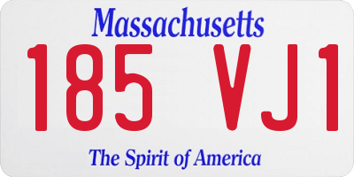 MA license plate 185VJ1