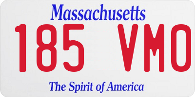 MA license plate 185VM0