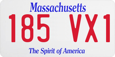 MA license plate 185VX1