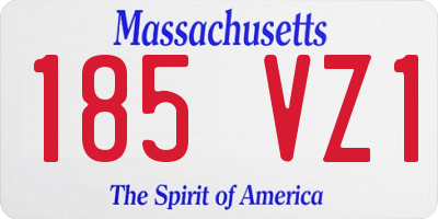 MA license plate 185VZ1