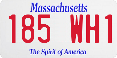 MA license plate 185WH1