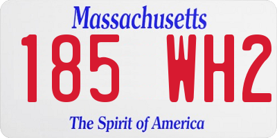 MA license plate 185WH2