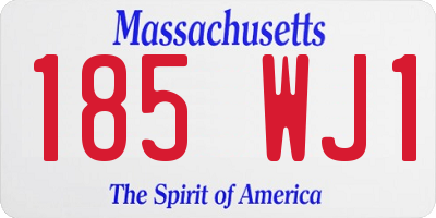 MA license plate 185WJ1