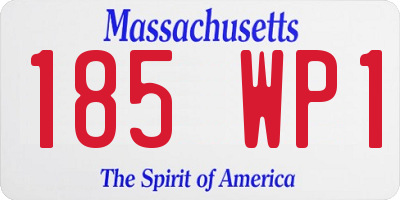 MA license plate 185WP1