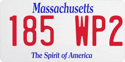 MA license plate 185WP2