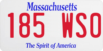 MA license plate 185WS0