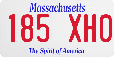 MA license plate 185XH0