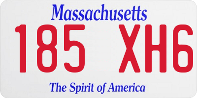 MA license plate 185XH6