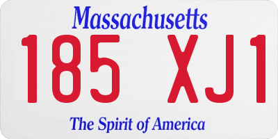 MA license plate 185XJ1