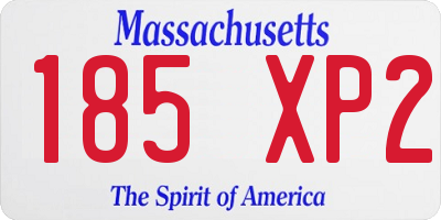 MA license plate 185XP2