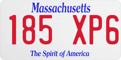 MA license plate 185XP6