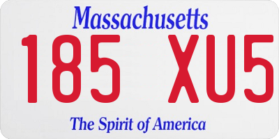 MA license plate 185XU5