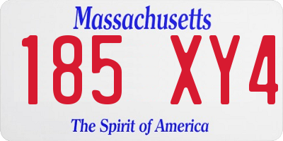MA license plate 185XY4