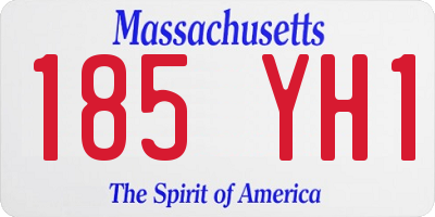 MA license plate 185YH1