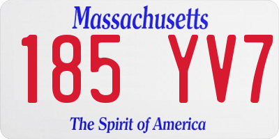 MA license plate 185YV7