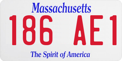 MA license plate 186AE1