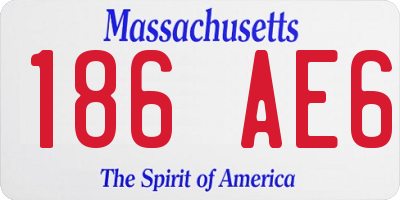 MA license plate 186AE6