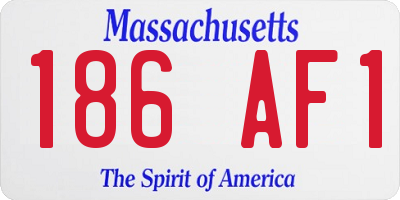 MA license plate 186AF1