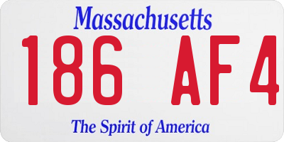 MA license plate 186AF4