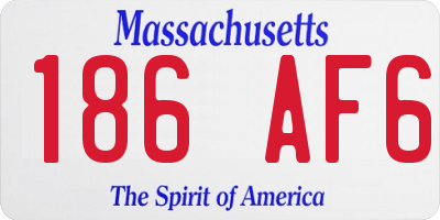 MA license plate 186AF6