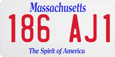 MA license plate 186AJ1
