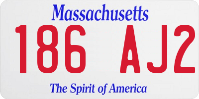 MA license plate 186AJ2