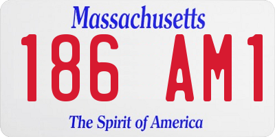 MA license plate 186AM1